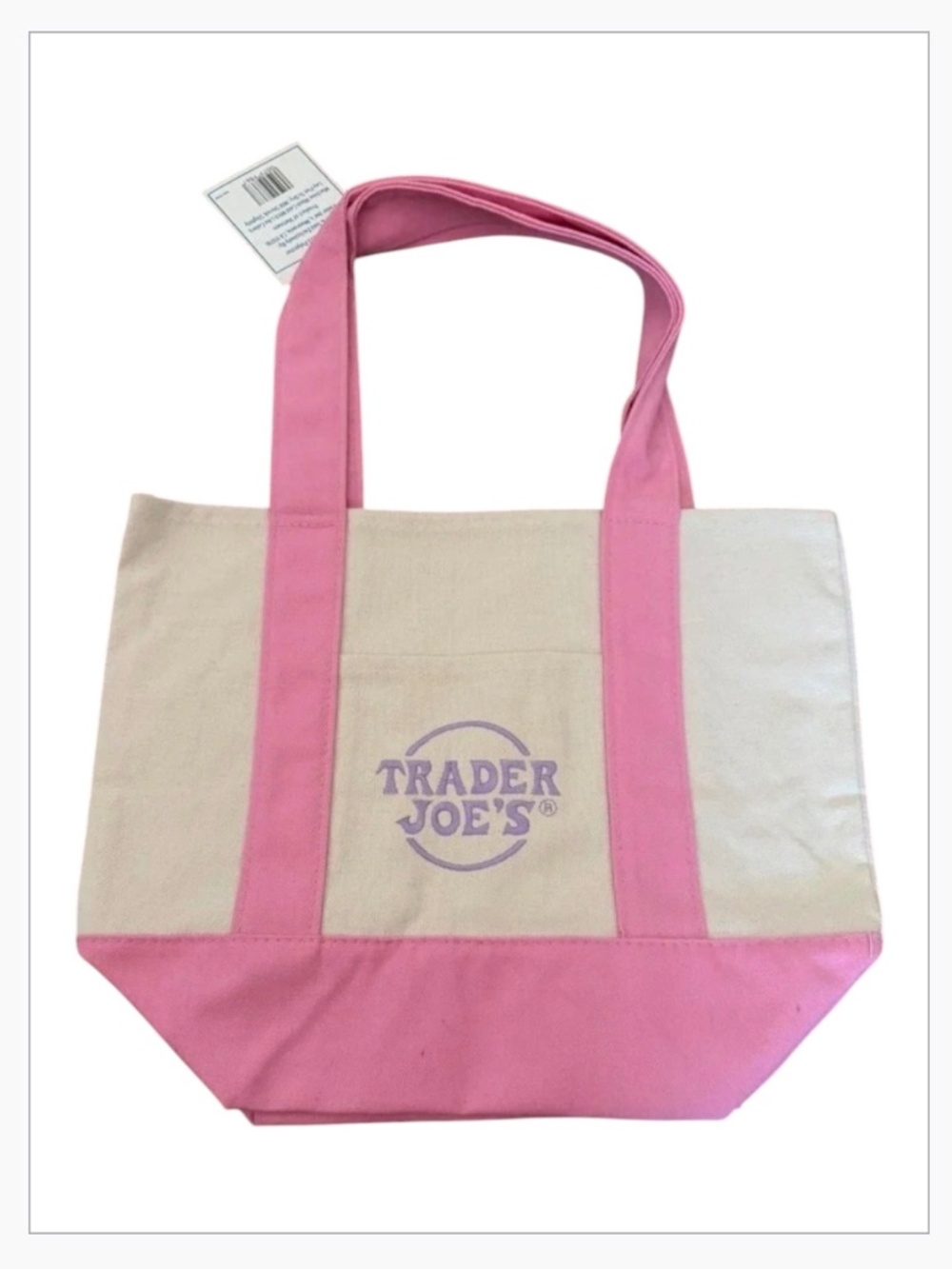 TRADER JOE’S mini canvas tote bag